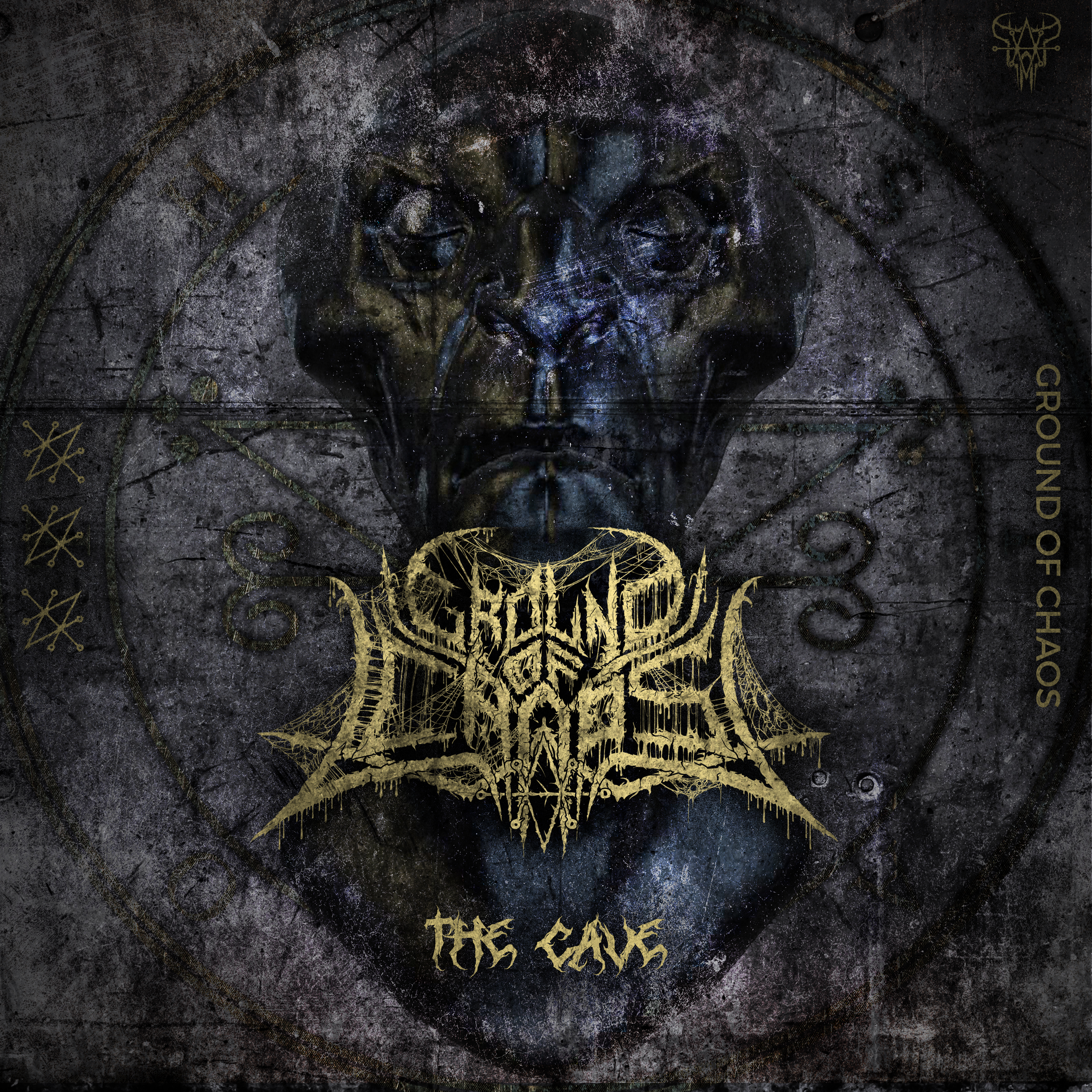 Portada del segundo tercer de la banda Ground of Chaos, The Cave, Medellín Colombia