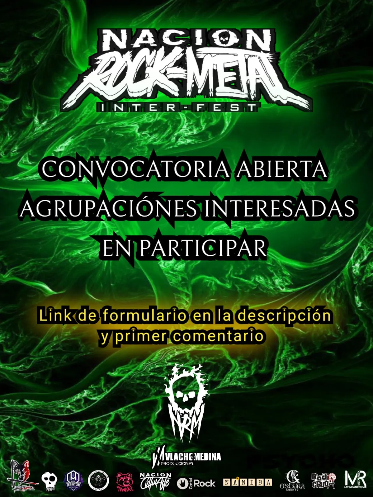 Nación Rock/Metal celebra un nuevo año con convocatoria abierta y banda internacional invitada