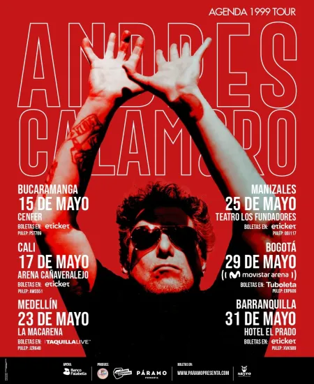 ANDRES CALAMARO AGENDA 1990 TOUR 