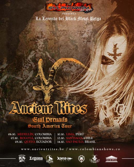 Flayer evento Ancient Rites - Bogotá