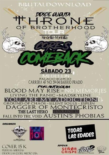Flayer evento Cores Comeback 2018