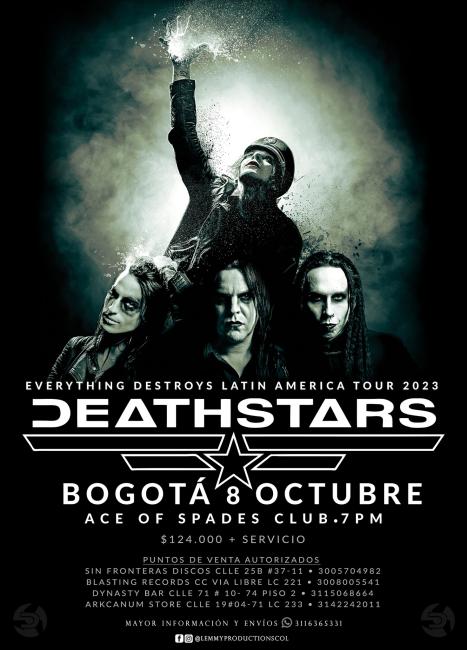 Flayer evento Deathstars Colombia