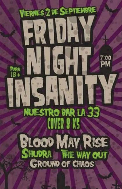 Flayer evento Friday Night Insanity