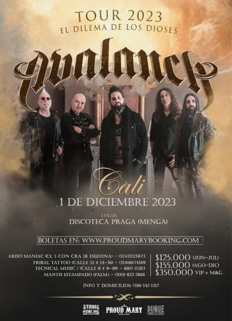 Flayer evento Avalanch en Cali