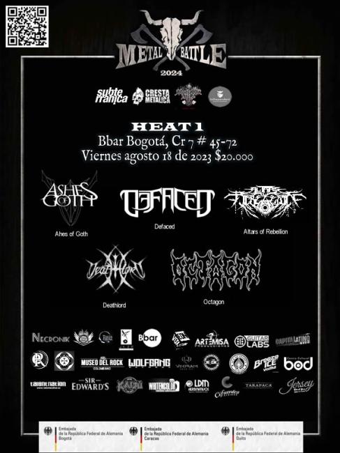 Flayer evento METAL BATTLE 2024 HEAT 1