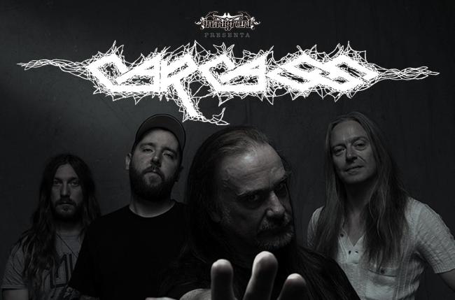 Flayer evento CARCASS EN BOGOTA