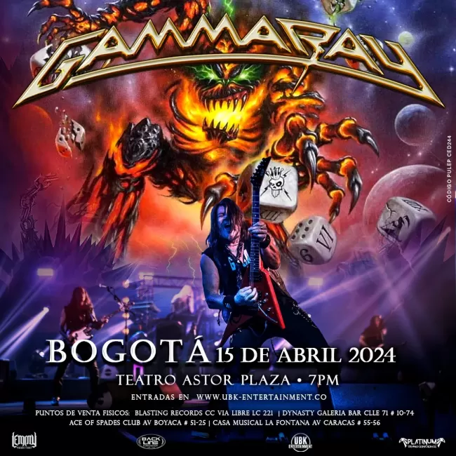 Flayer evento GAMMA RAY en Bogotá Colombia 2024