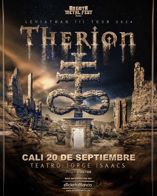 Flayer evento Therion en Cali