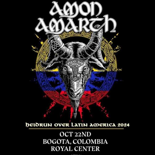 Flayer evento AMON AMARTH en Colombia