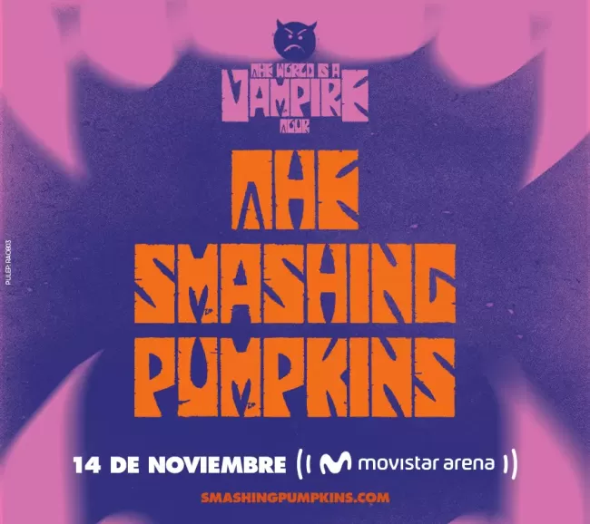 Flayer evento THE SMASHING PUMPKINS en Bogotá