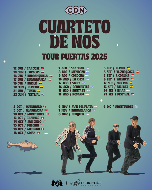 Flayer evento Cuarteto de Nos en Tunja 2025