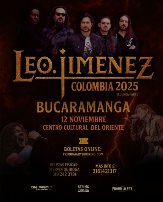 Flayer evento Leo Jimenez en Bucaramanga 2025