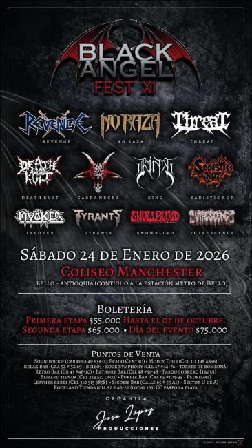 Flayer evento Black Angel Fest XI
