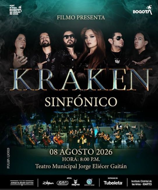 Flayer evento KRAKEN SINFÓNICO EN BOGOTA
