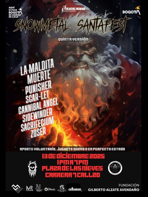 Flayer evento  SNOWMETAL SANTAFEST