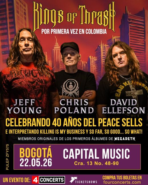 Flayer evento KINGS OF THRASH EN BOGOTA