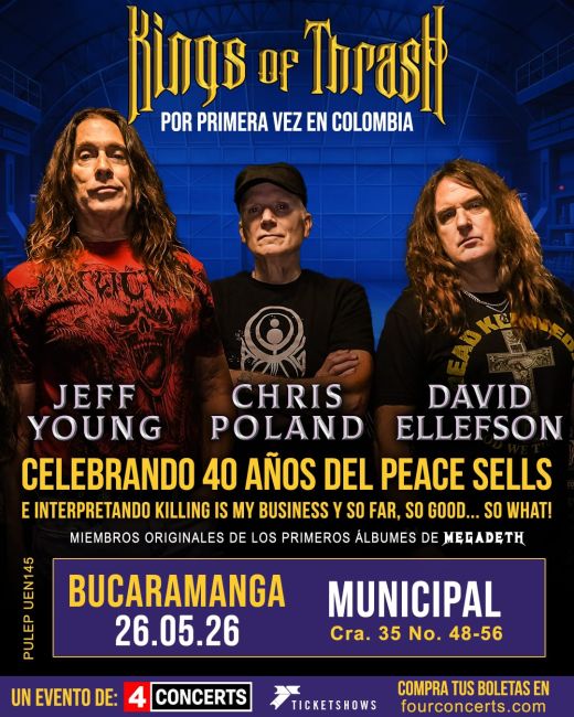 Flayer evento KINGS OF THRASH EN BUCARAMANGA