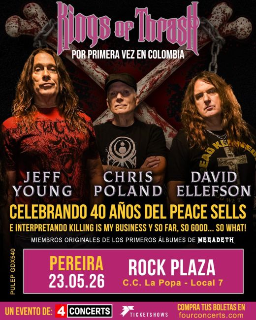 Flayer evento KINGS OF THRASH EN PEREIRA