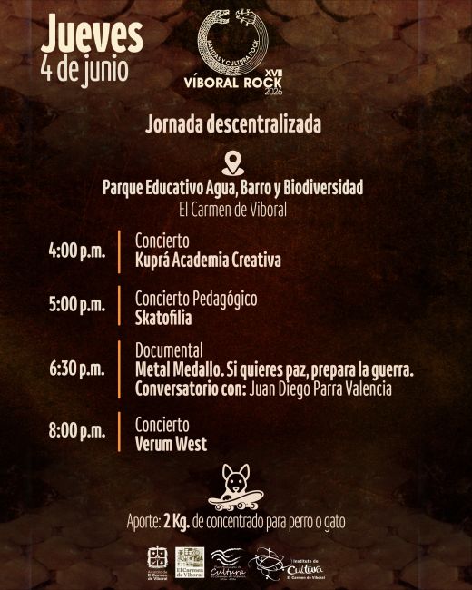 Flayer evento Viboral Rock 2026 día 1